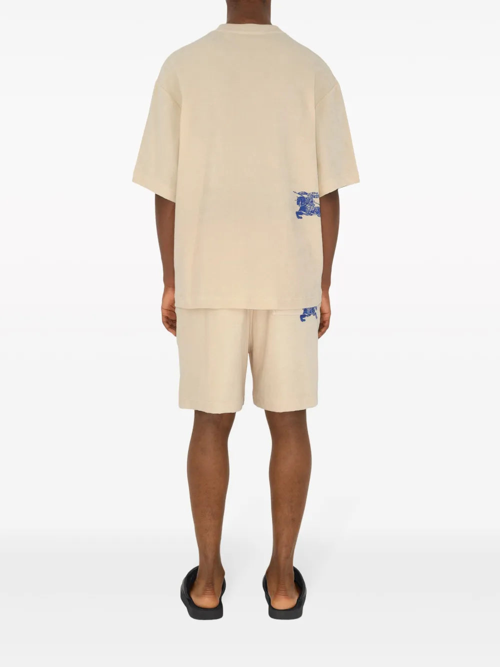 Shorts Calções de Algodão EKD Burberry Bege Homme