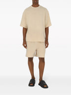 Shorts Calções de Algodão EKD Burberry Bege Homme