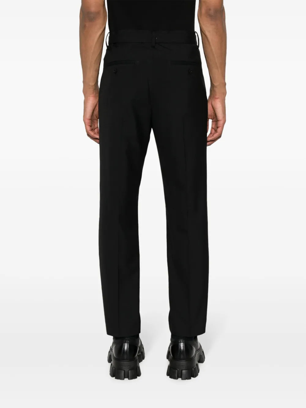 Pantalones Pantalones con Cinturón Sacai Negro Homme