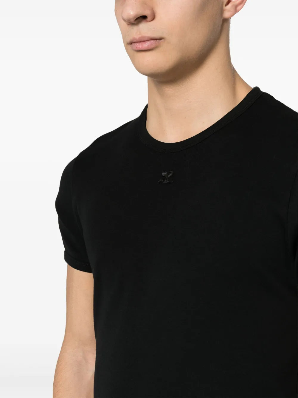 T-shirts T-shirt contraste Réédition Courrèges Noir Homme