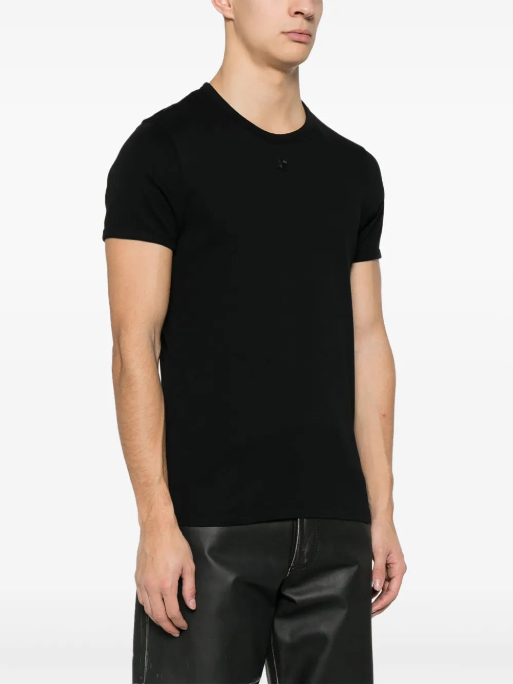 T-shirts T-shirt contraste Réédition Courrèges Noir Homme