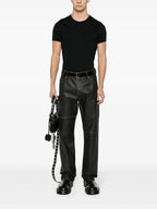 T-shirts T-shirt contraste Réédition Courrèges Noir Homme