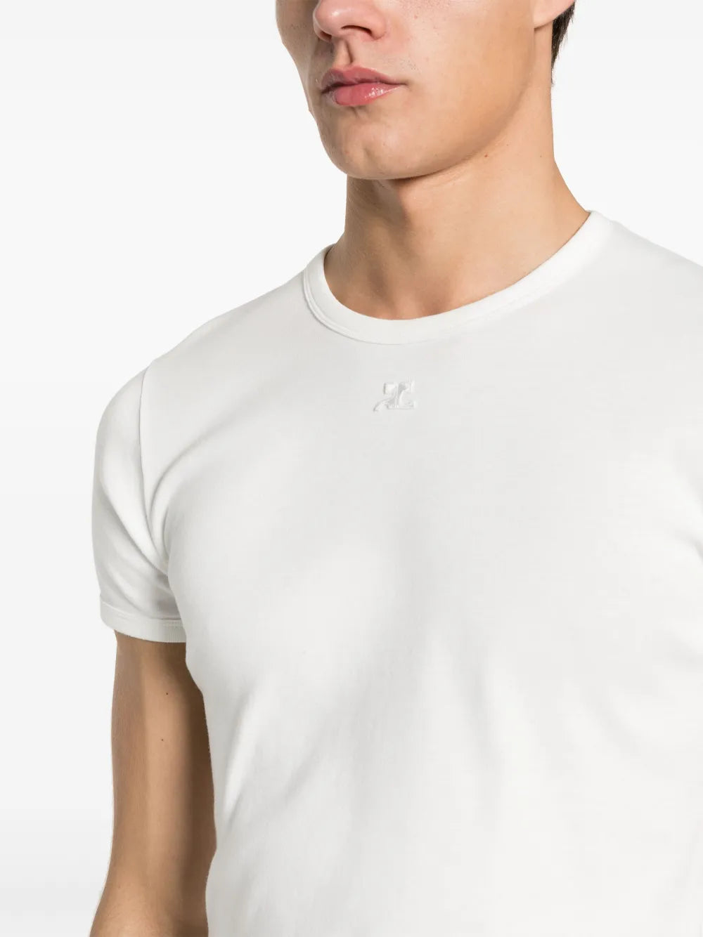 T-shirts T-shirt contraste Réédition Courrèges Blanc Homme