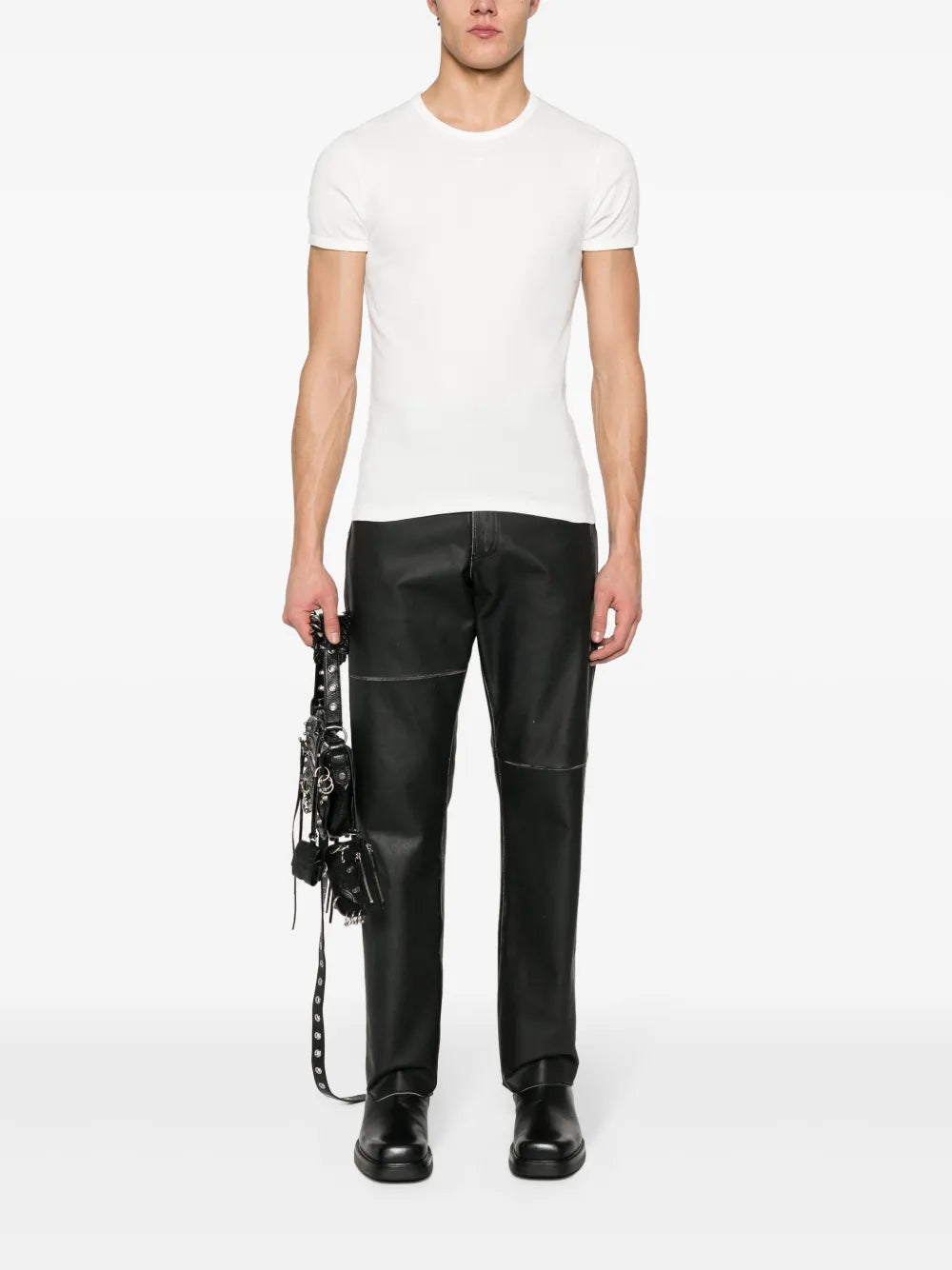 T-shirts T-shirt contraste Réédition Courrèges Blanc Homme