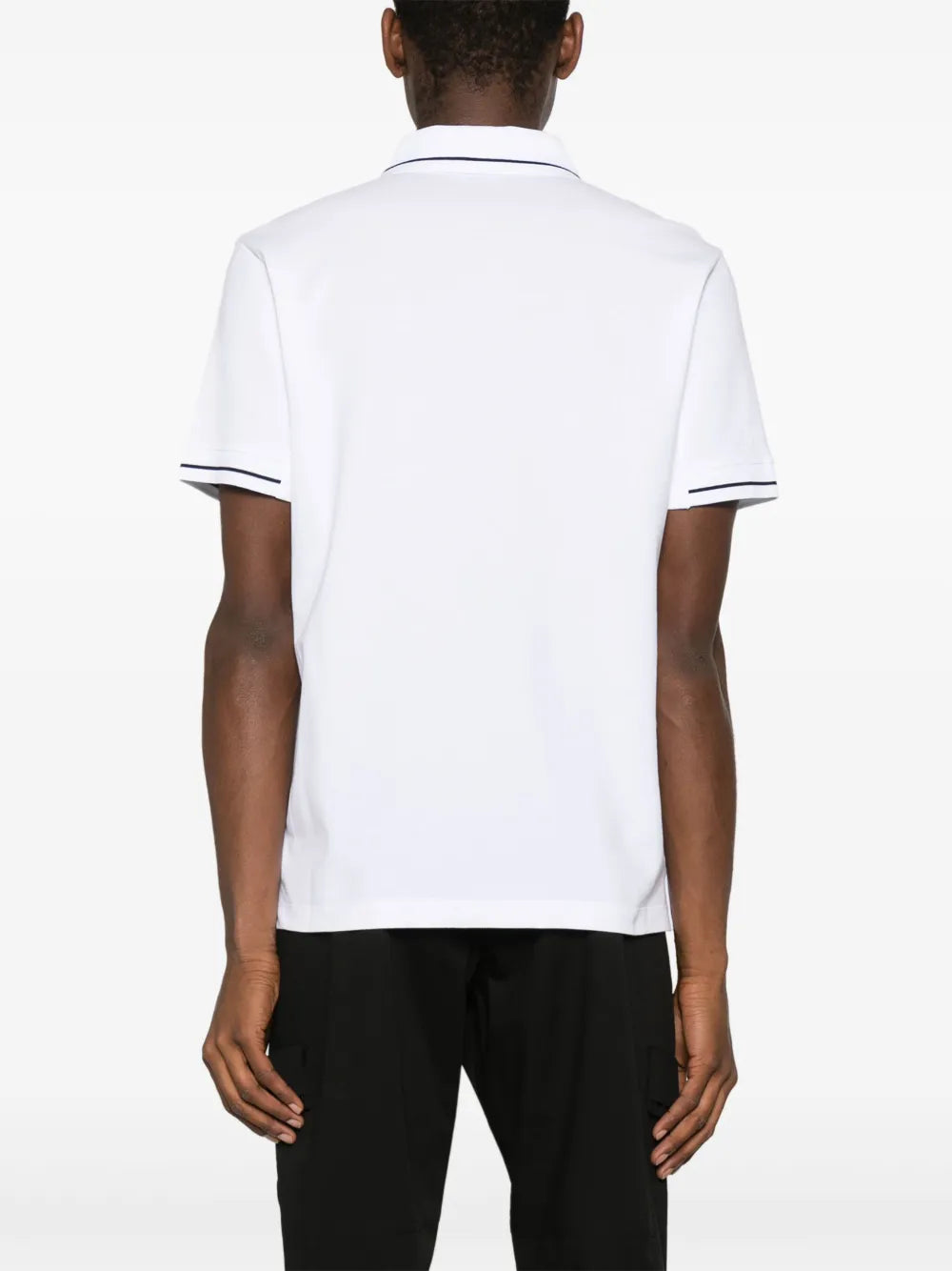 Polos Polo con Logo y Ribete Moncler Blanco Homme