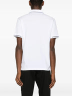 Polos Polo con Logo y Ribete Moncler Blanco Homme