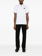 Polos Polo con Logo y Ribete Moncler Blanco Homme