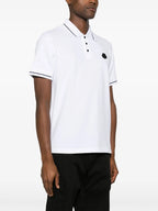 Polos Polo con Logo y Ribete Moncler Blanco Homme