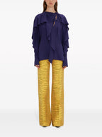 トップス ロマンティックブラウス Victoria Beckham 紫 女性