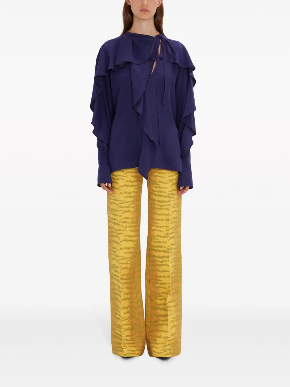 トップス ロマンティックブラウス Victoria Beckham 紫 女性