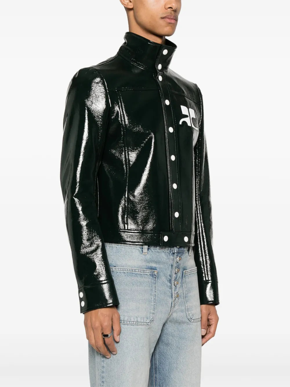 Jaquetas Reedição de Casaco de Vinil Courrèges Verde Homens