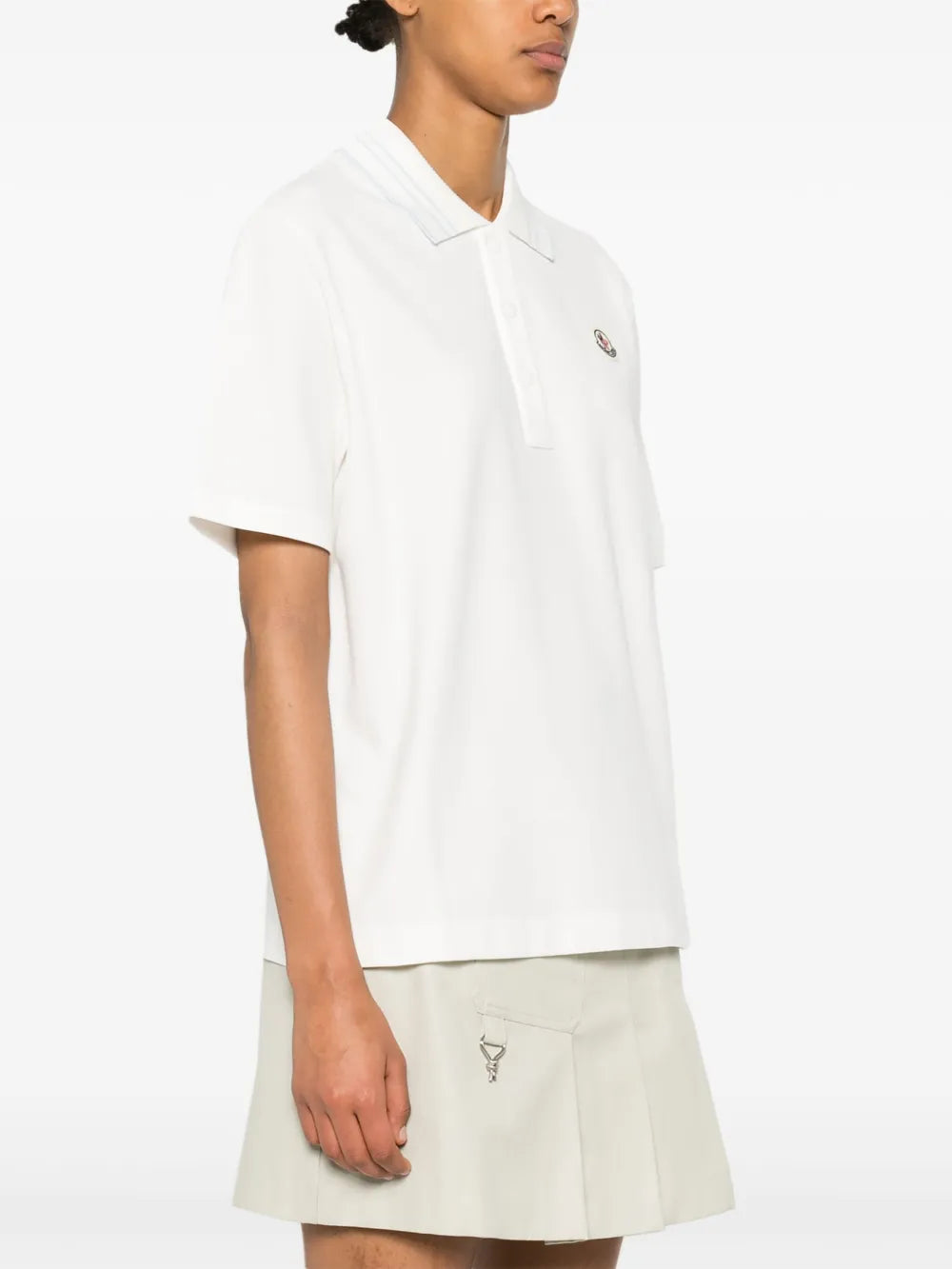 Polos Polo com Logo Moncler Branco Femme