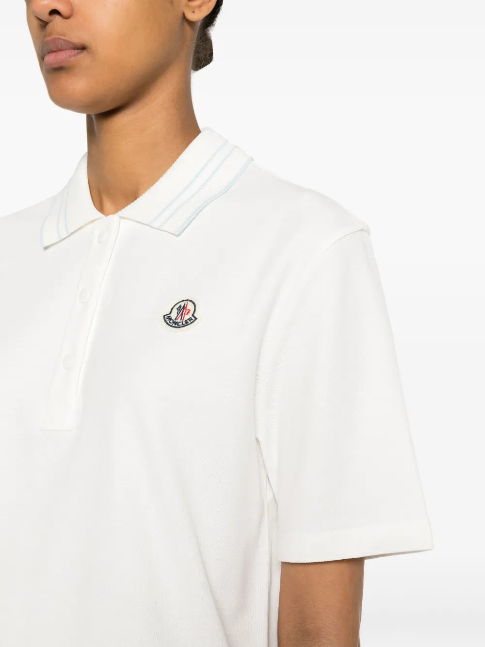 Polos Polo com Logo Moncler Branco Femme