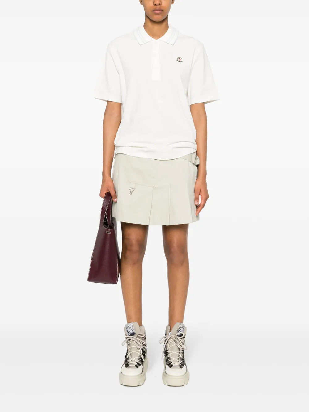 Polos Polo com Logo Moncler Branco Femme