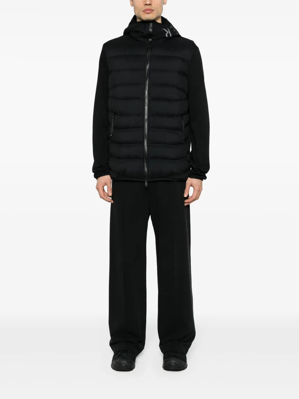 Vestes Veste bi-matière Moncler Noir Homme