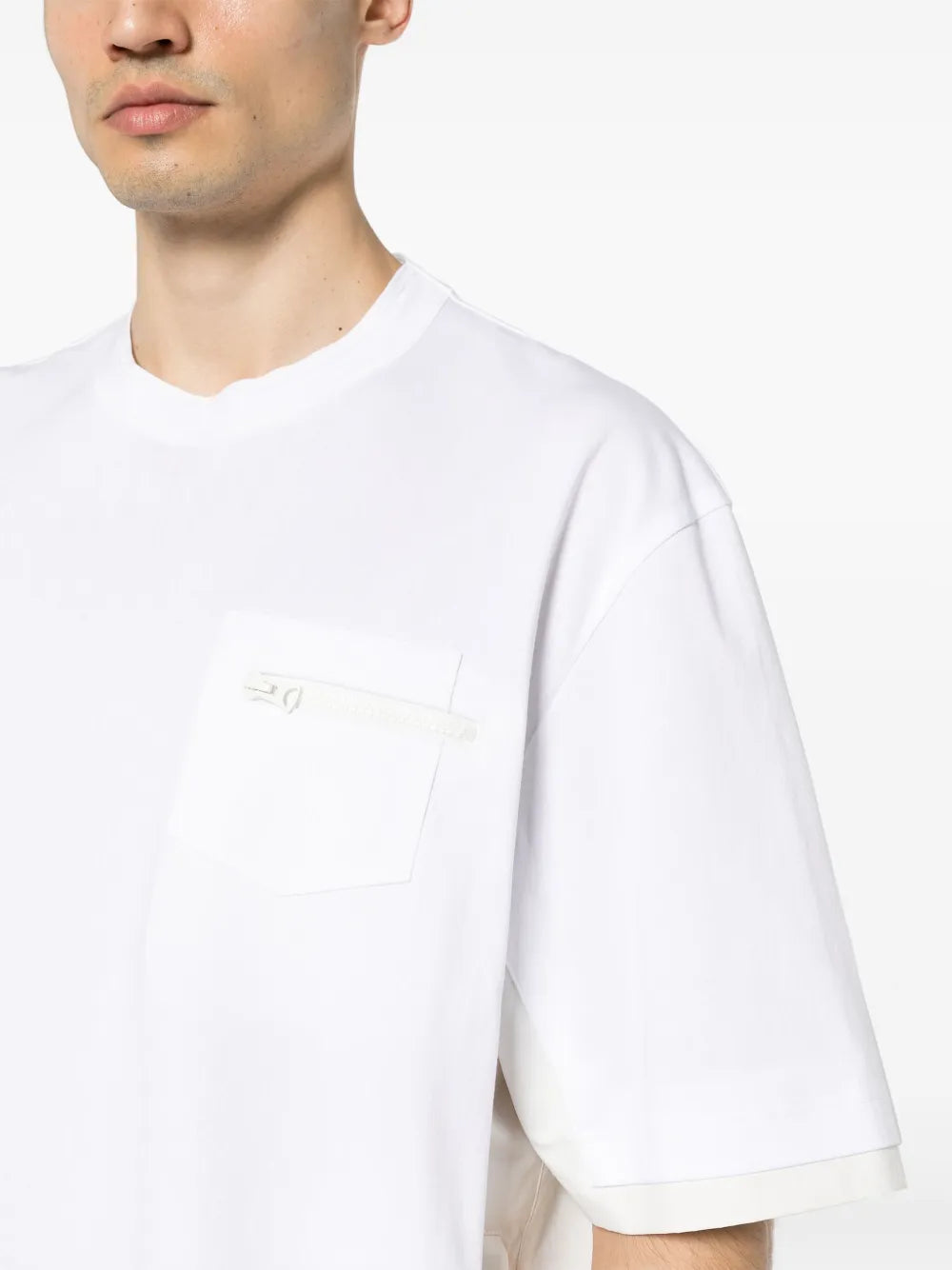 T-Shirts T-Shirt mit Tasche Sacai Weiß Homme