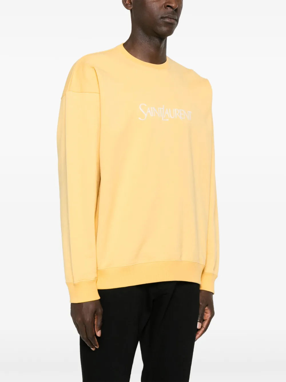 Sudaderas Sudadera con Logo Bordado Saint Laurent Amarillo Homme