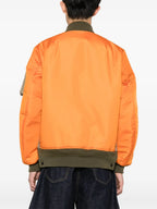 Jackets Reversible Nylon Bomber Sacai Orange Homme