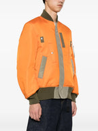 Jackets Reversible Nylon Bomber Sacai Orange Homme
