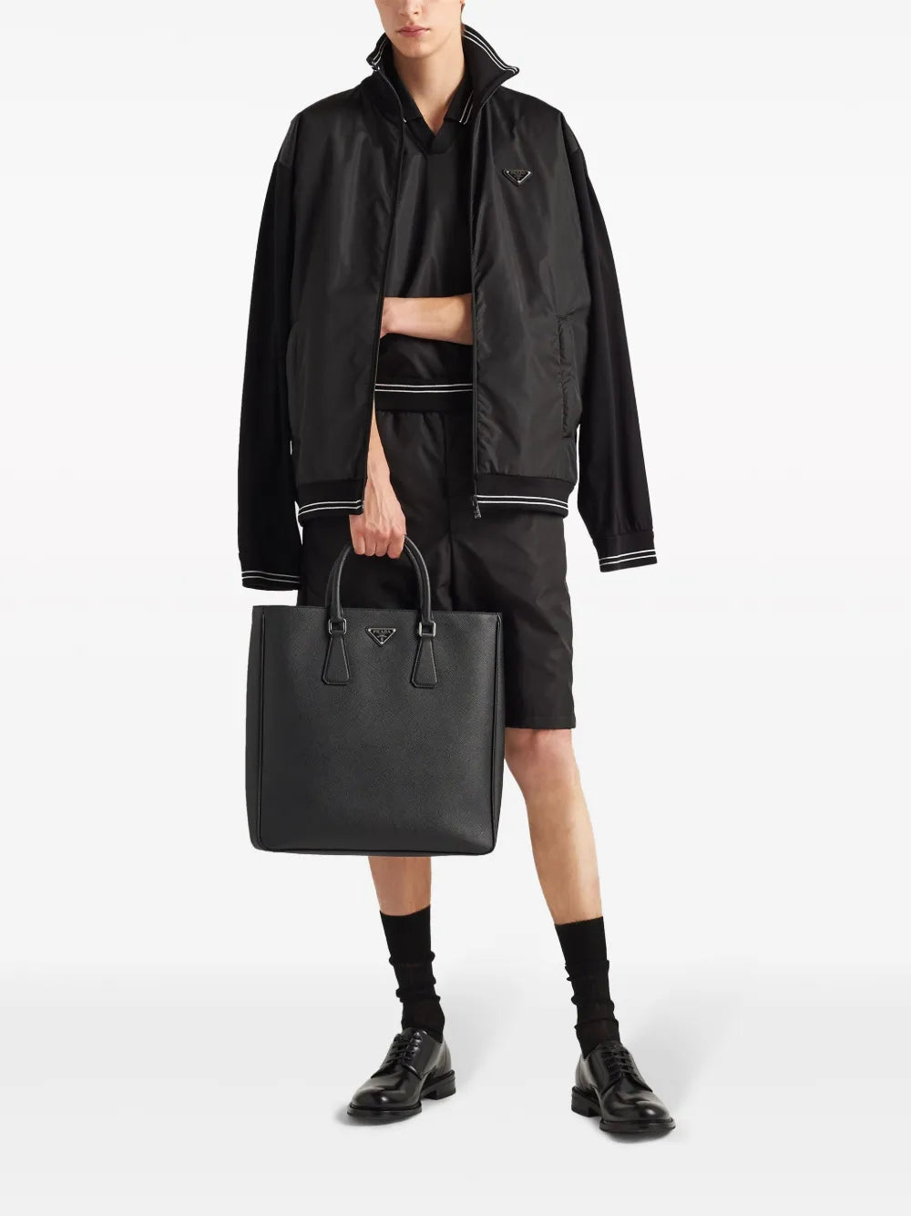 Jackets Re-Nylon Windbreaker Prada Black Homme