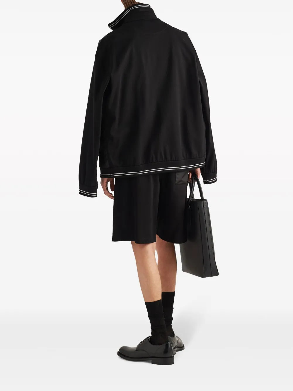 Vestes Coupe-vent en Re-Nylon Prada Noir Homme