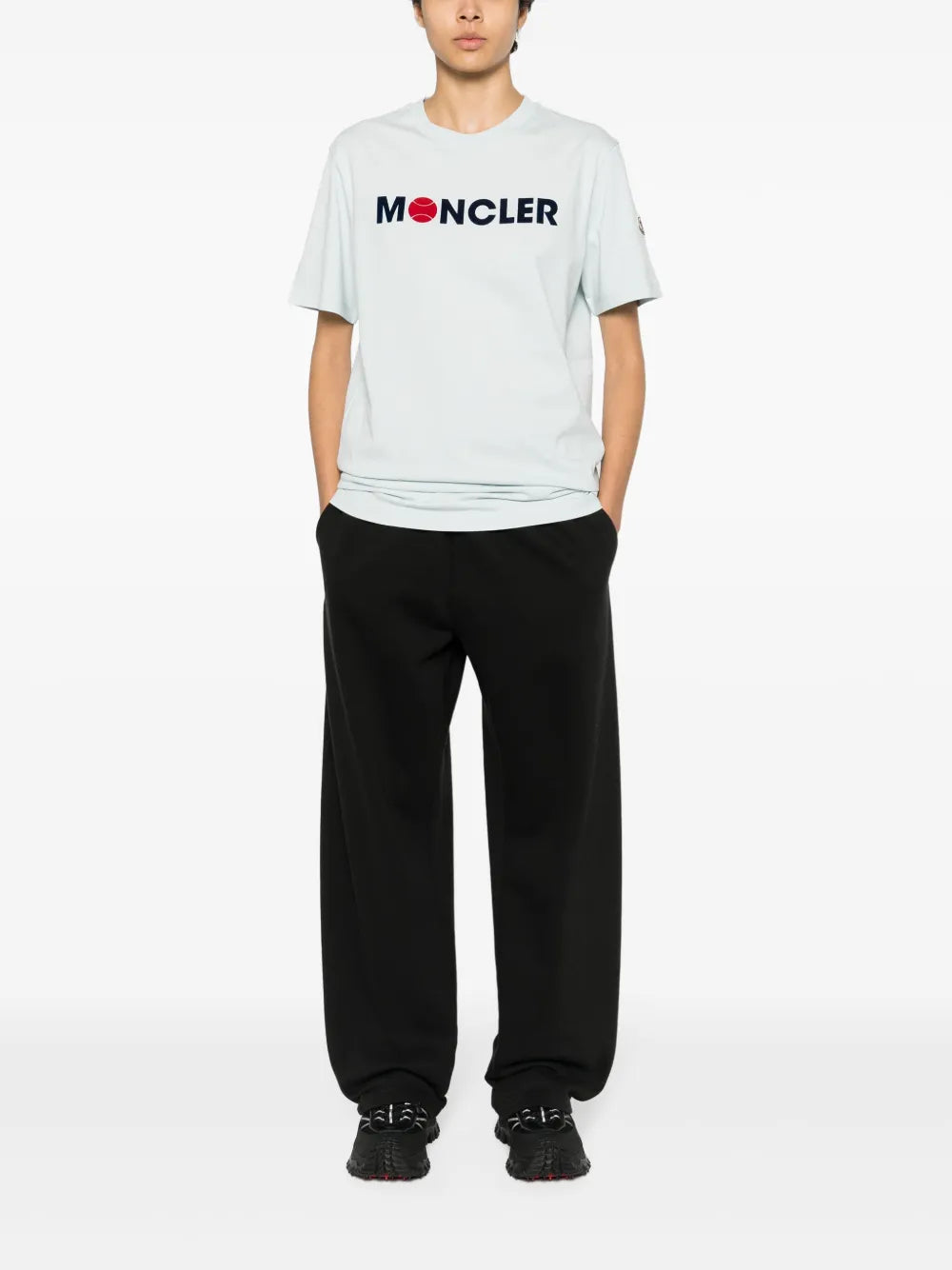 T-shirts T-shirt à logos Moncler Bleu Homme