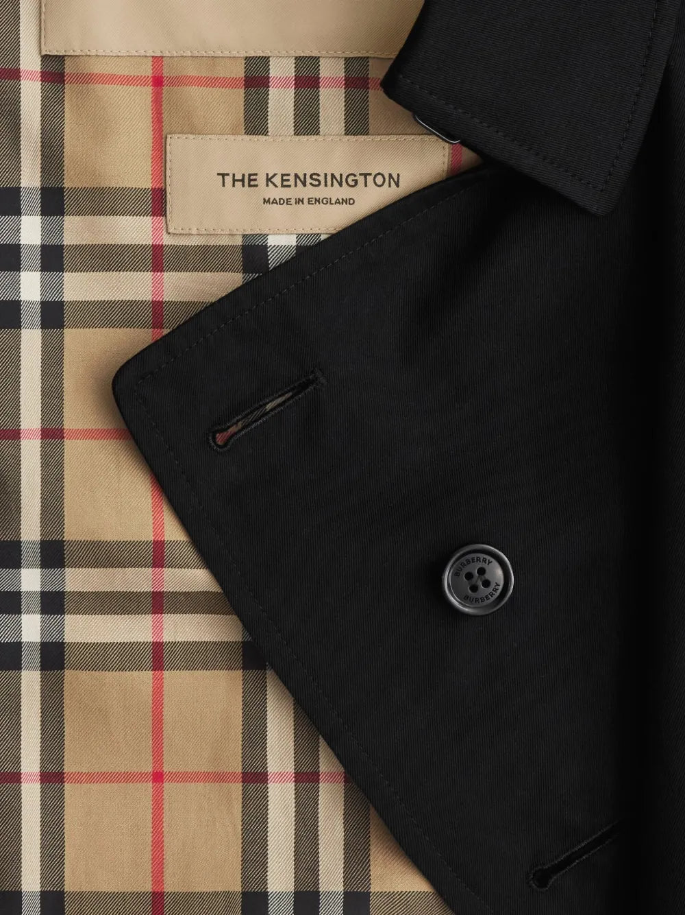 Manteaux Trench Kensington Burberry Noir Homme