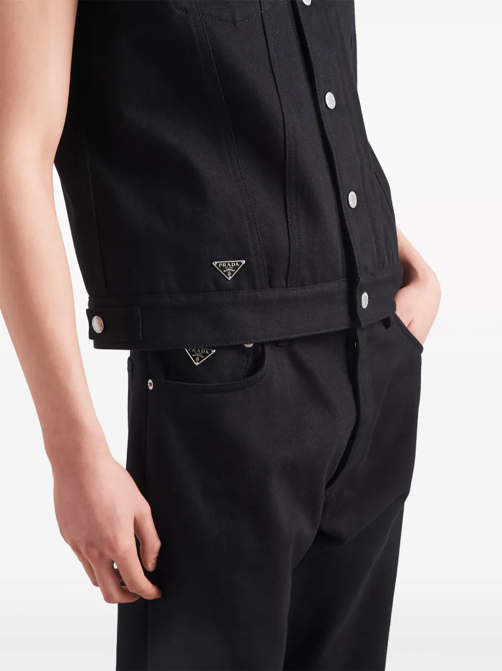 Pantalons Jean noir Prada Noir Homme