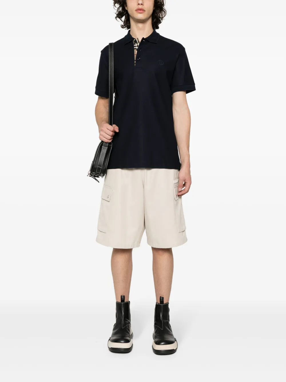 Polo Polo Eddie Burberry Blu Homme