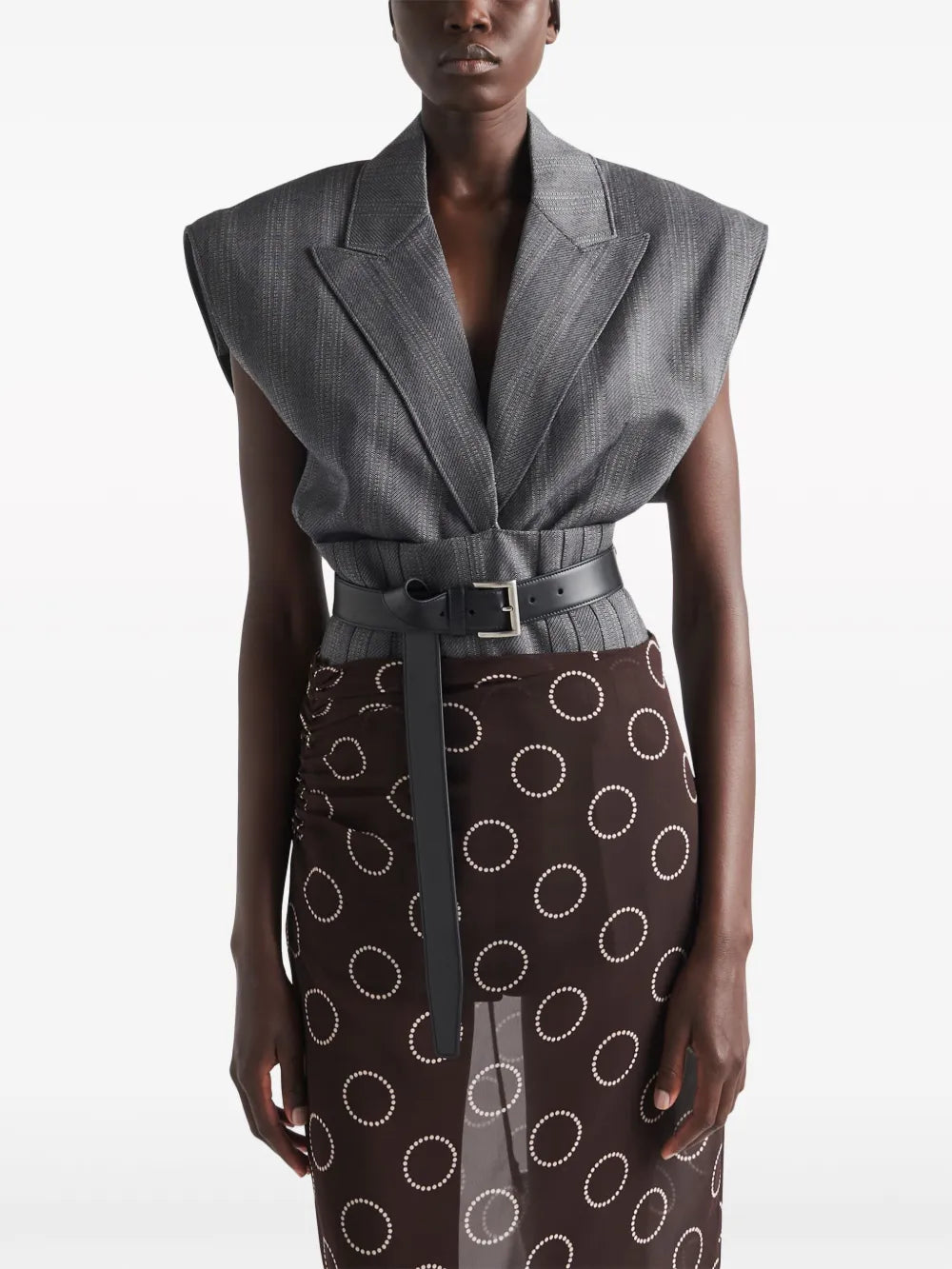 Vestes Gilet sans manches Prada Gris Femme