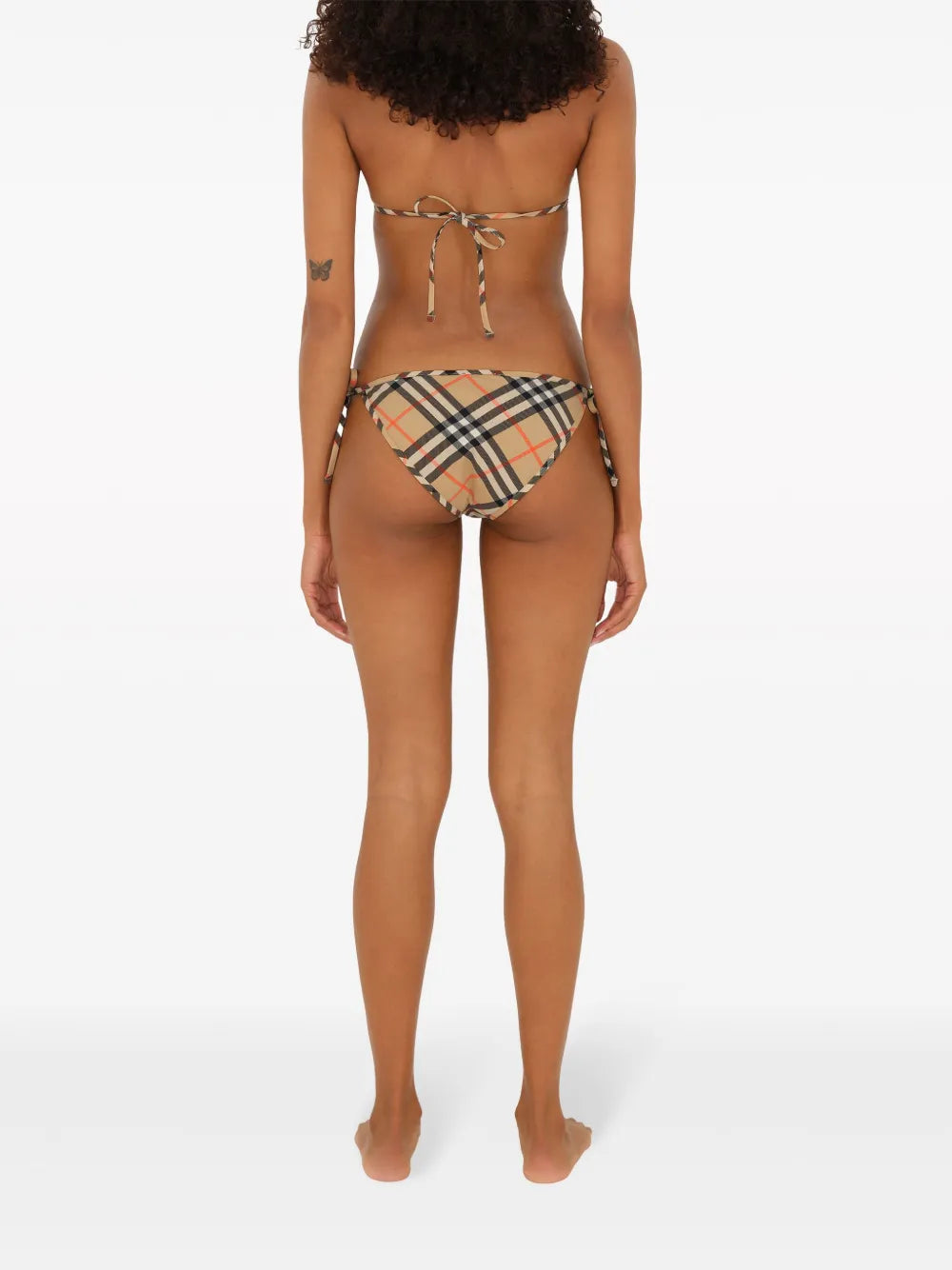 Beachwear Bas de bikini à carreaux Burberry Beige Femme