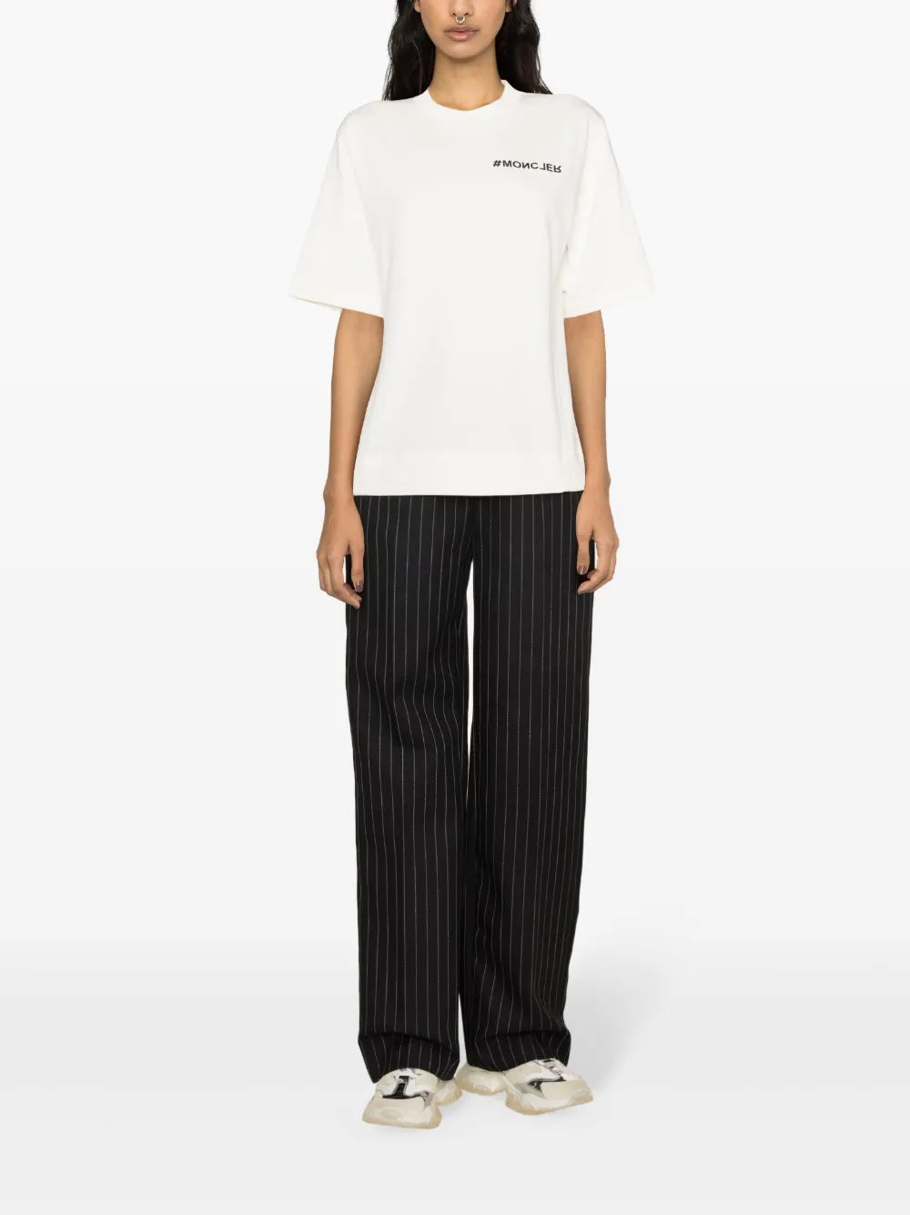 T-shirts T-shirt à logo Moncler Grenoble Blanc Femme