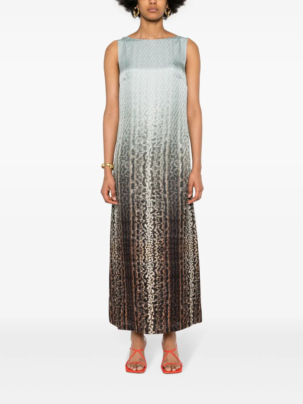Vestidos Vestido de Seda Fendi Azul Femme
