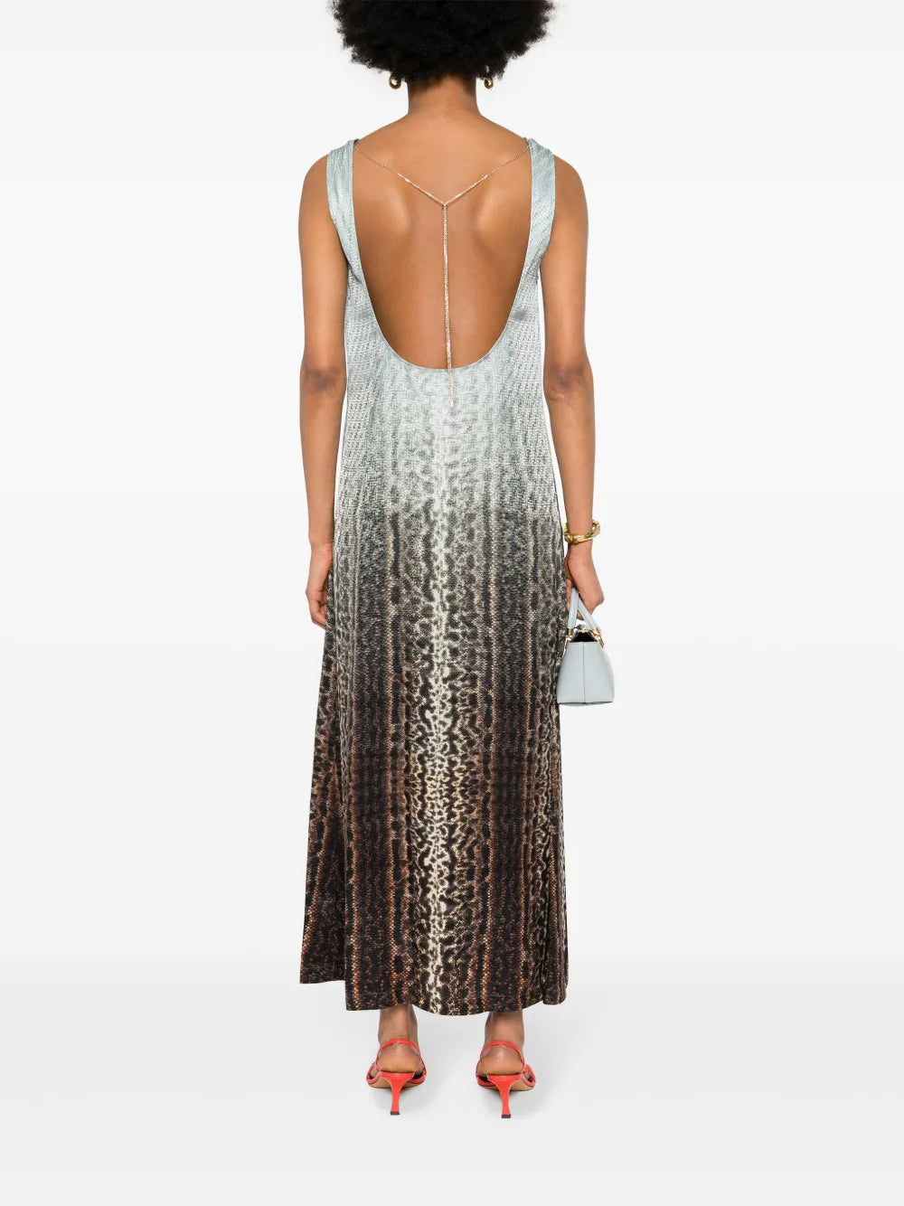 Vestidos Vestido de Seda Fendi Azul Femme
