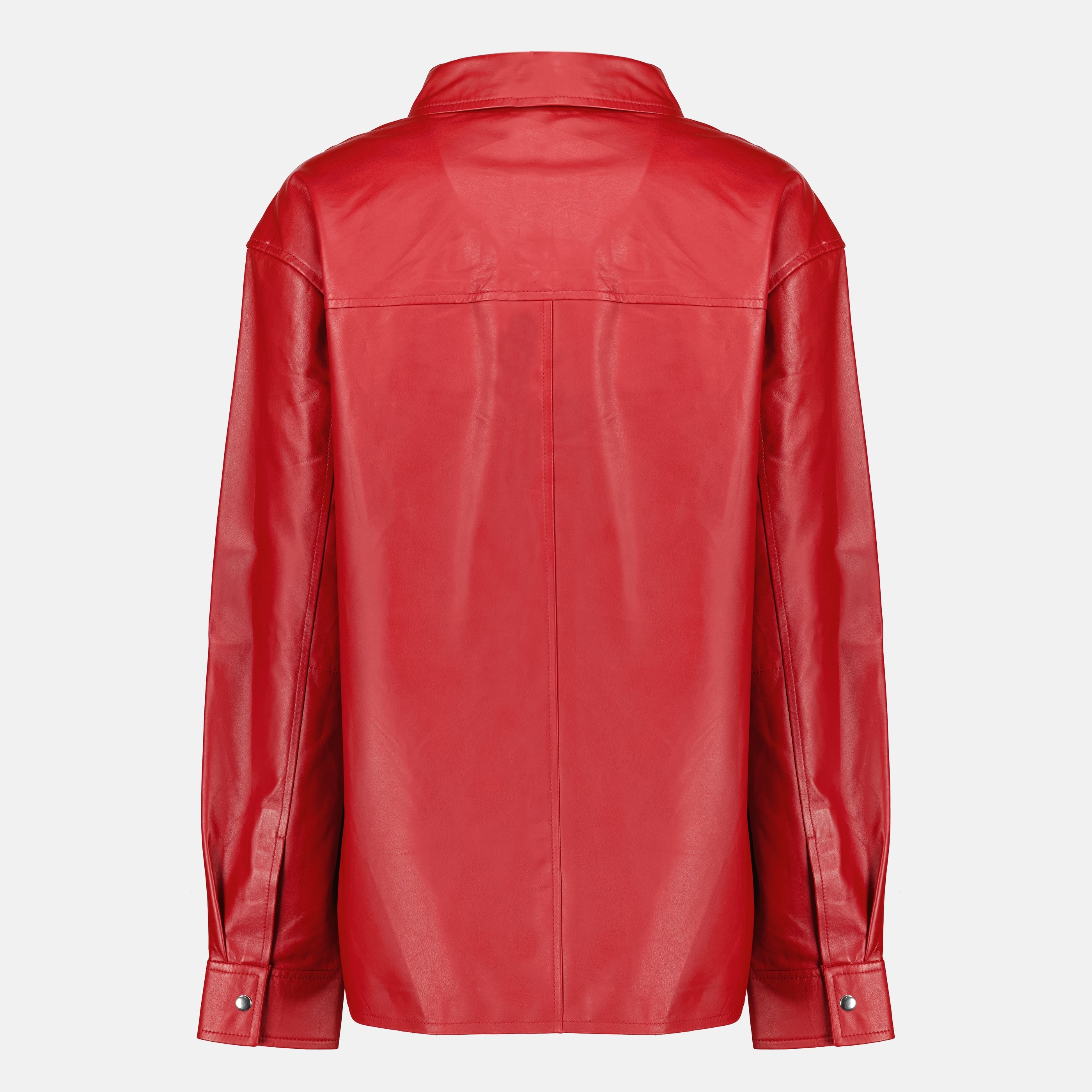 Manteaux Surchemise en cuir rouge Iro Rouge Femme