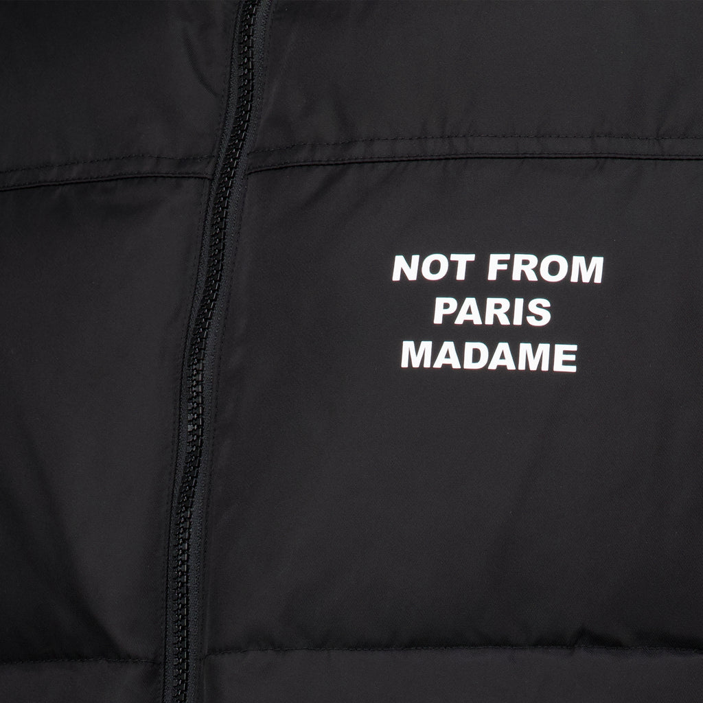 Manteaux Giacca in Piuma con Slogan Nera Drole De Monsieur Noir Homme