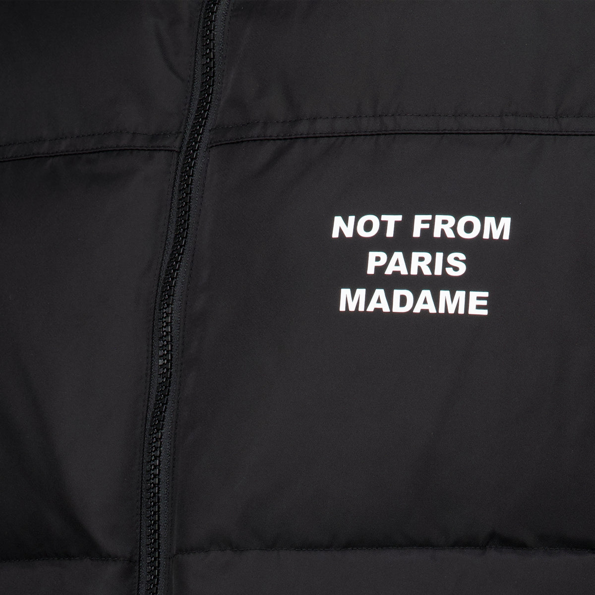 Manteaux 블랙 슬로건 다운 재킷 Drole De Monsieur Noir Homme