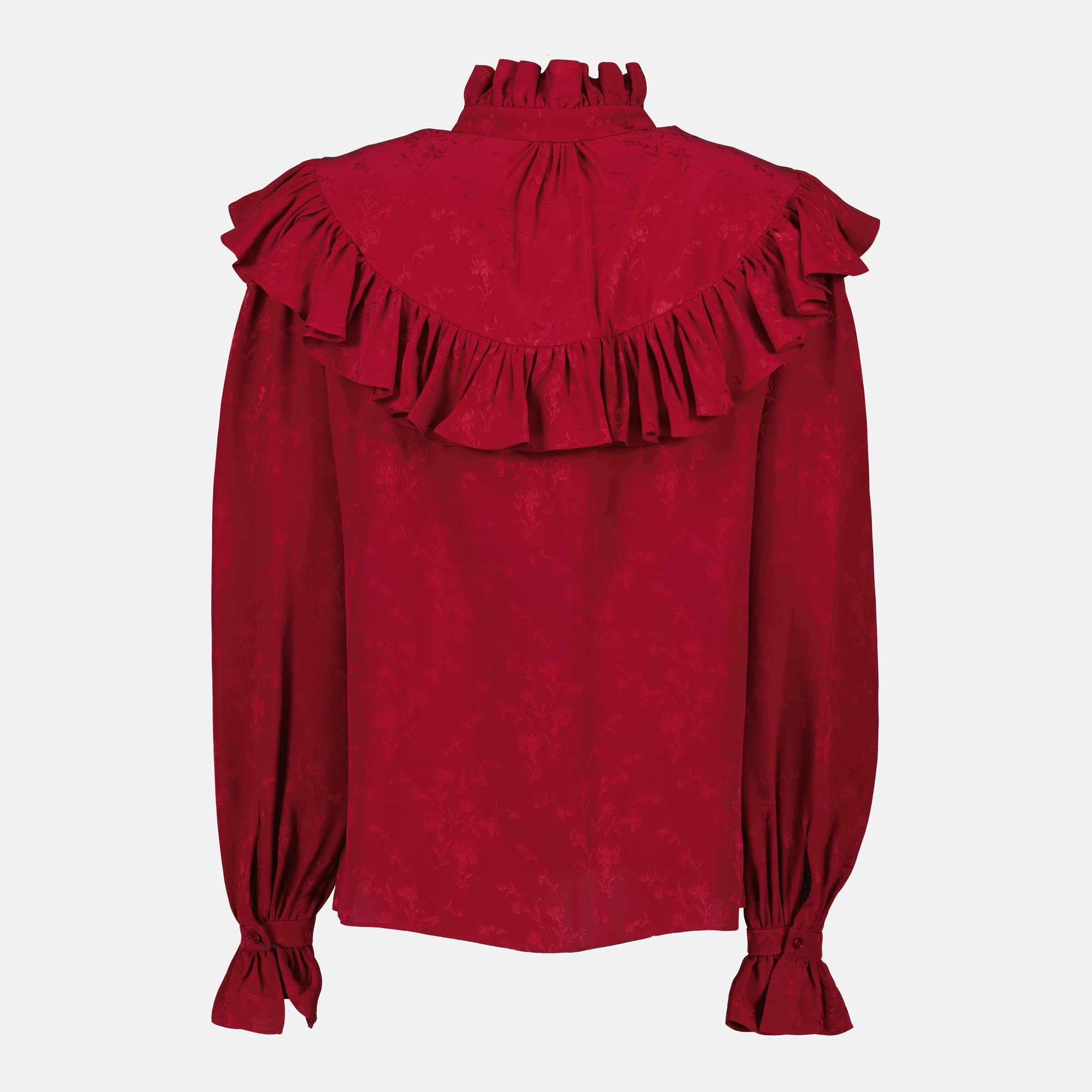Image de l'article Blouse en soie de la marque Saint Laurent pour Femme - Saison Automne-Hiver 2025 - Vue de Dos