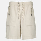 Shorts Shorts de Algodón y Lino Beige Moncler Grenoble Beige Homme