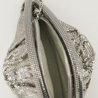 Bolsas de mão e de ombro Clutch de Malha Metalizada Rabanne Prata Femme