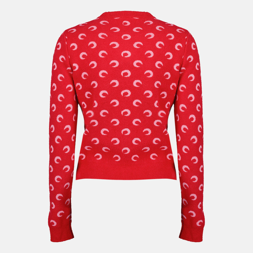 Maille Moon Boucle Cardigan Red Marine Serre Rouge Femme