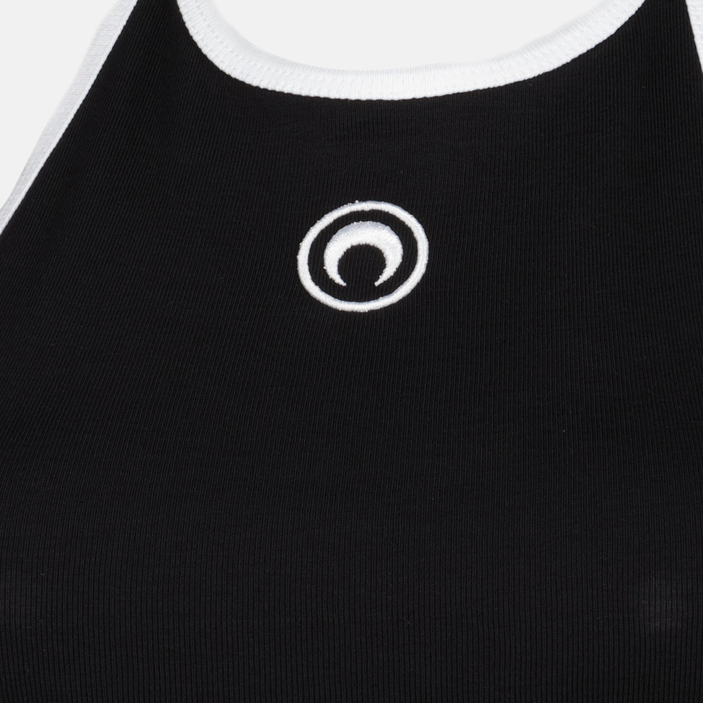 Tops 블랙 저지 홀터탑 Marine Serre Noir Femme