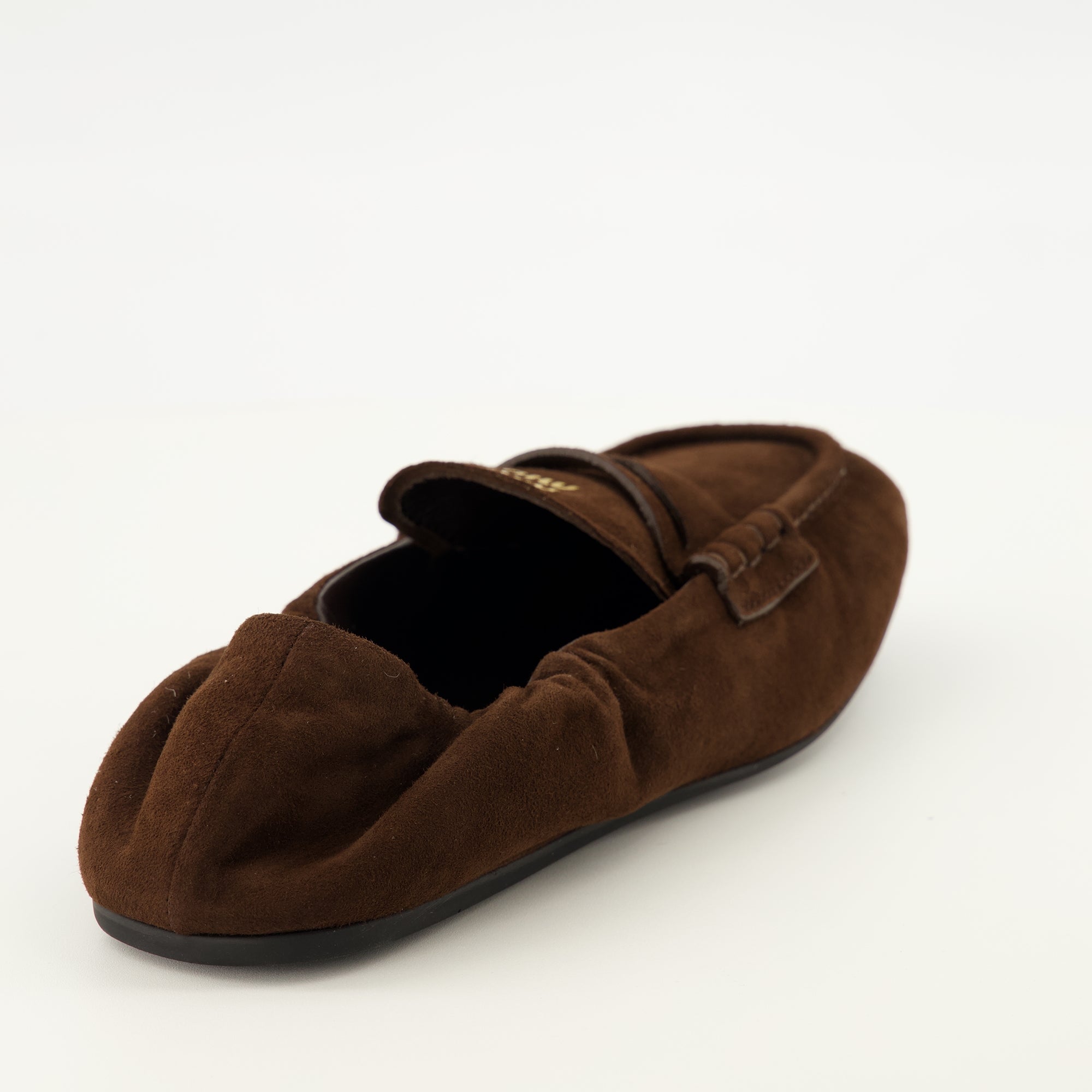Mocassins Mocassini Ruches in Suede Marrone Miu Miu Marron Femme