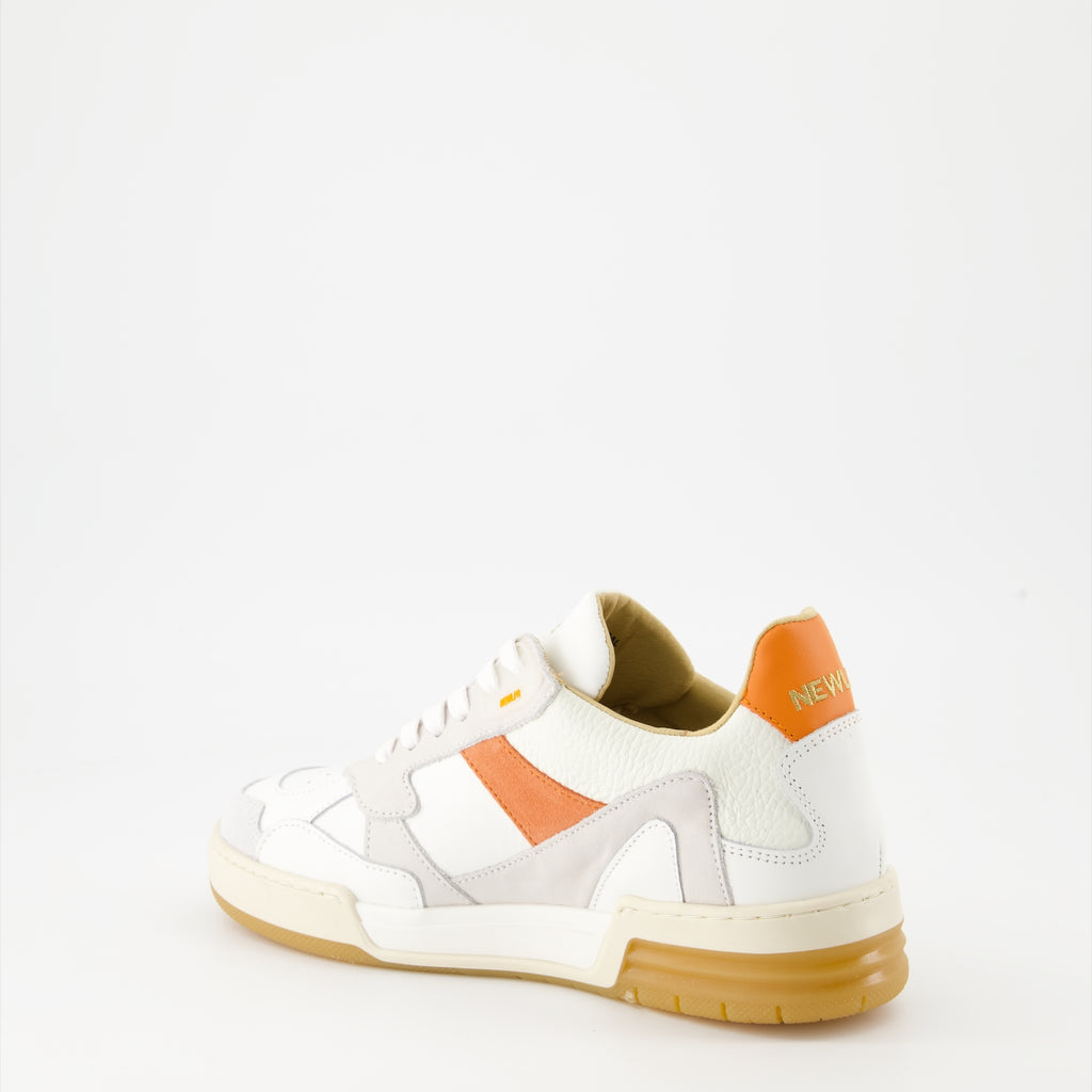 Baskets Baskets en cuir et nubuck New Lab Orange Unisexe