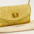 Immagine della piccola borsa DeVain in jacquard dorato del marchio Valentino Garavani per Donna - Collezione Primavera-Estate 2026 - Vista Dettagliata_2