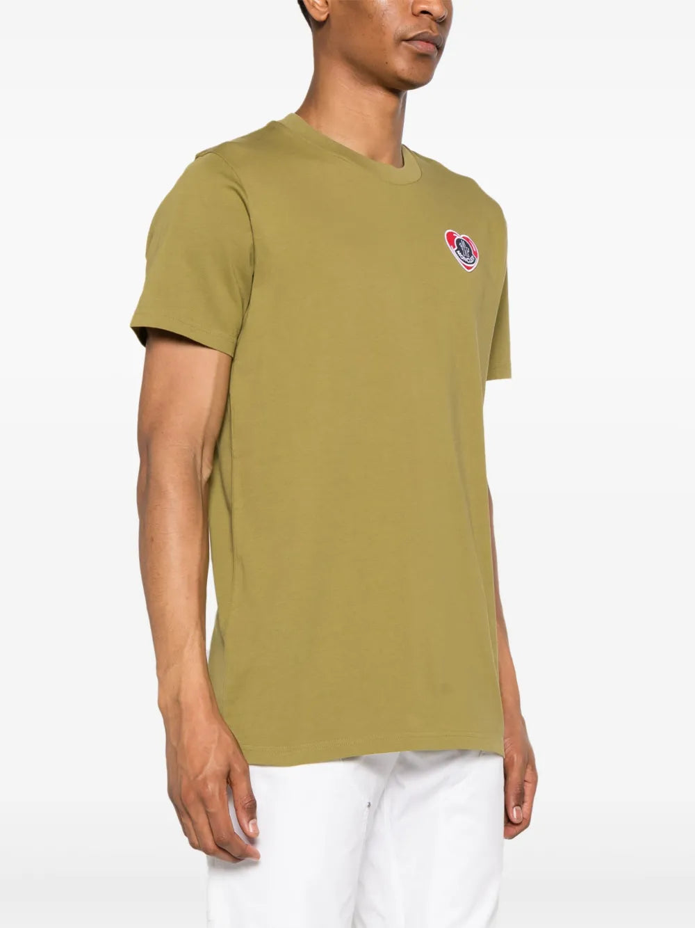 T-shirts T-shirt à logo coeur Moncler Kaki Homme