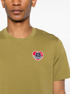 T-shirts T-shirt à logo coeur Moncler Kaki Homme