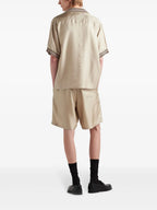 Camisas Camisa de Seda Prada Bege Homme