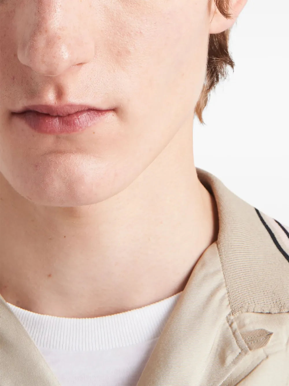 Camisas Camisa de Seda Prada Bege Homme