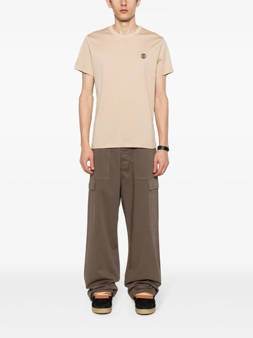 T-shirt Maglietta Parker Burberry Beige Homme